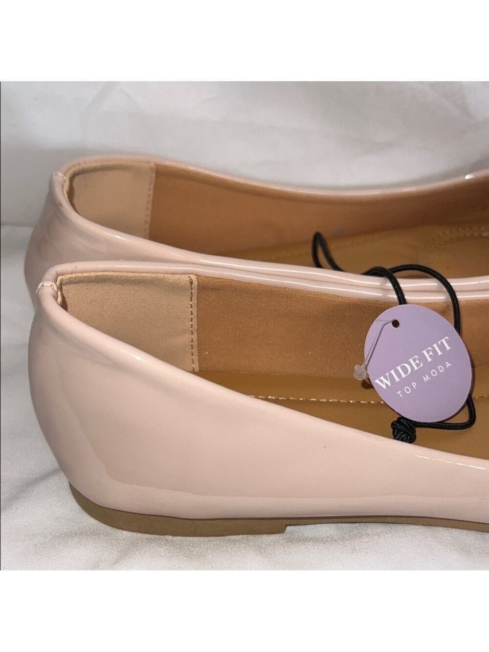 TOP Moda Nude Rhinestone Bow Flats - Picture 7 of 11